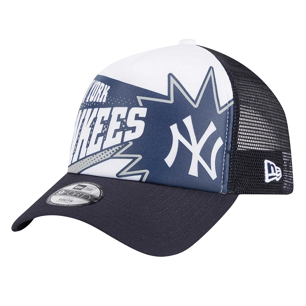 Casquette ajustable New Era New York Yankees Bloom 9FORTY bleu marine pour jeune