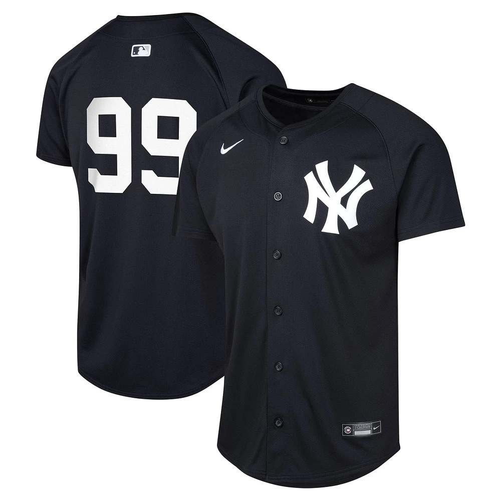 Maillot de joueur alternatif limité Nike Aaron Judge pour jeunes des Yankees New York, bleu marine