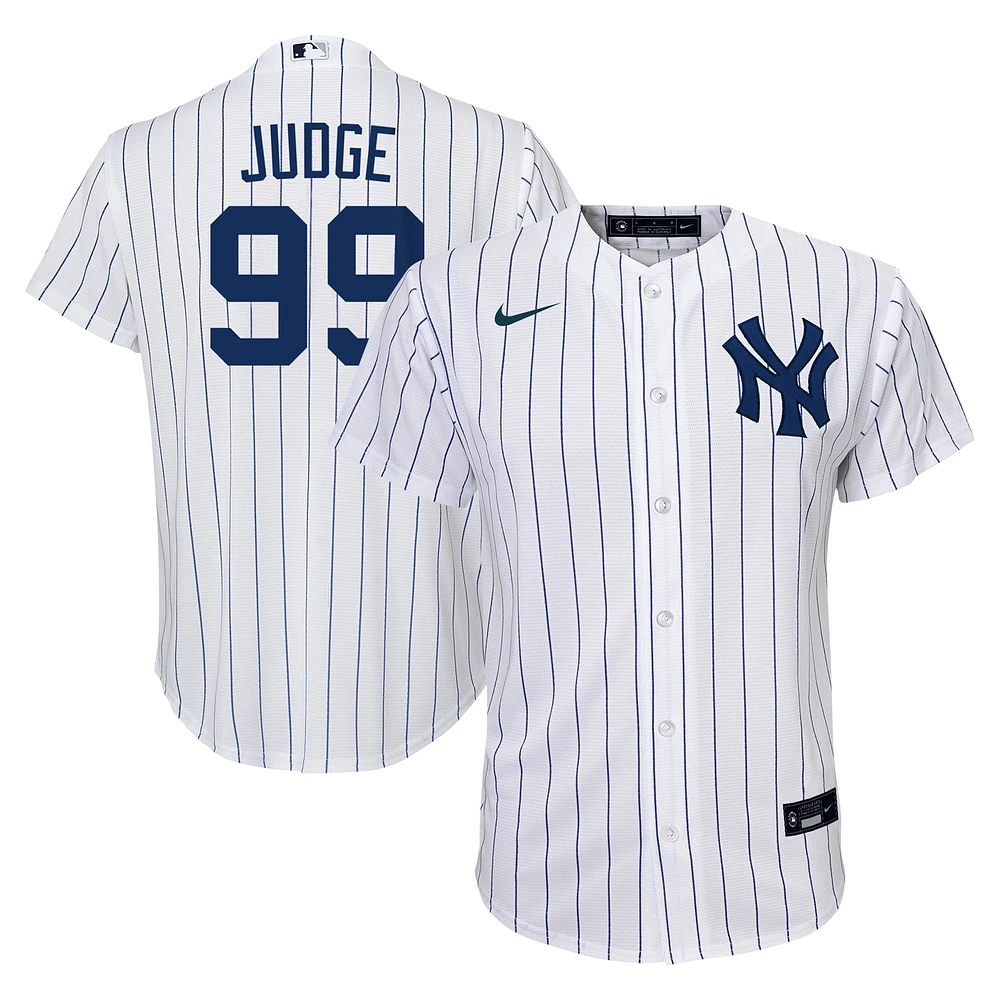 Maillot de joueur réplique alternatif des Yankees New York Nike Aaron Judge blanc pour jeune