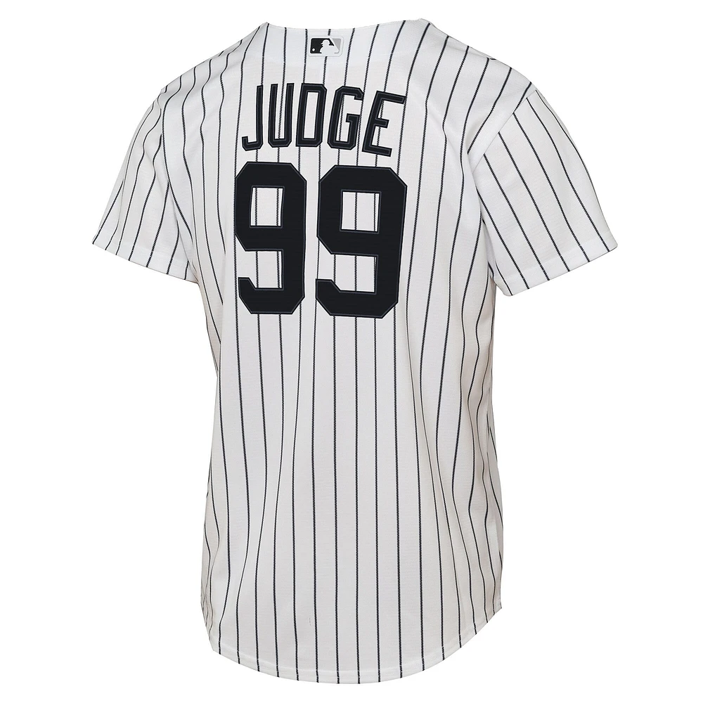 Maillot de joueur Nike Aaron Judge blanc New York Yankees Home Replica 2.0 pour jeune