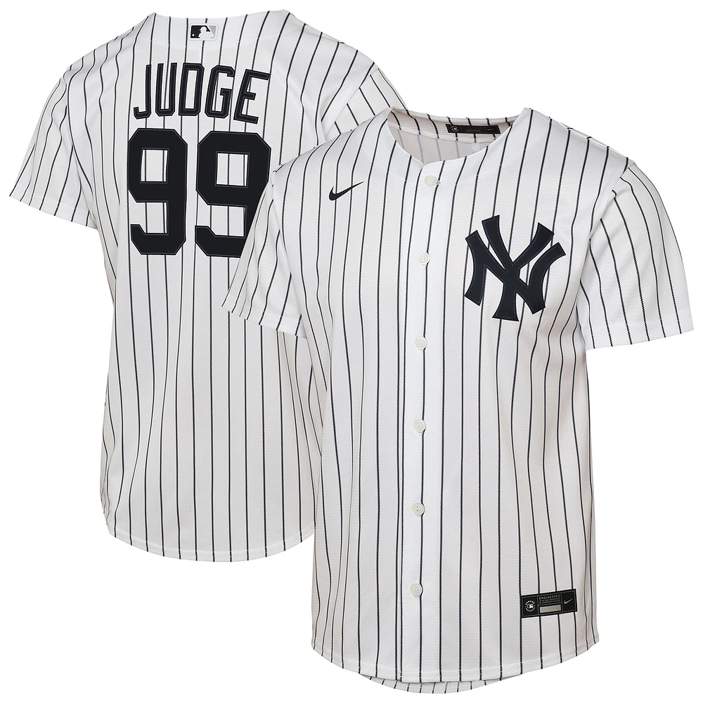 Maillot de joueur Nike Aaron Judge blanc New York Yankees Home Replica 2.0 pour jeune