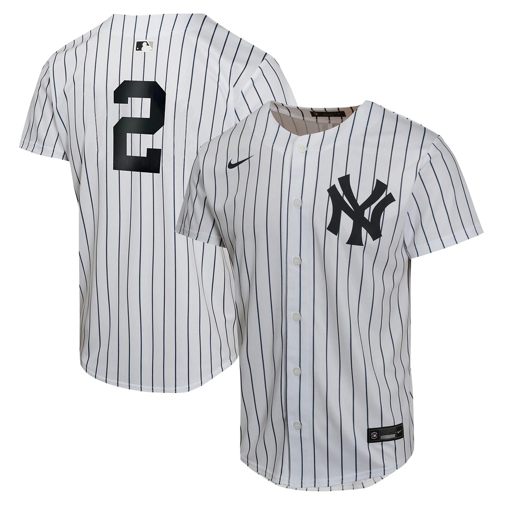 Maillot Nike Derek Jeter pour jeune joueur de match retraité à domicile des Yankees New York, blanc