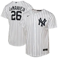 Maillot de joueur Nike DJ LeMahieu blanc New York Yankees Home Replica 2.0 pour jeune