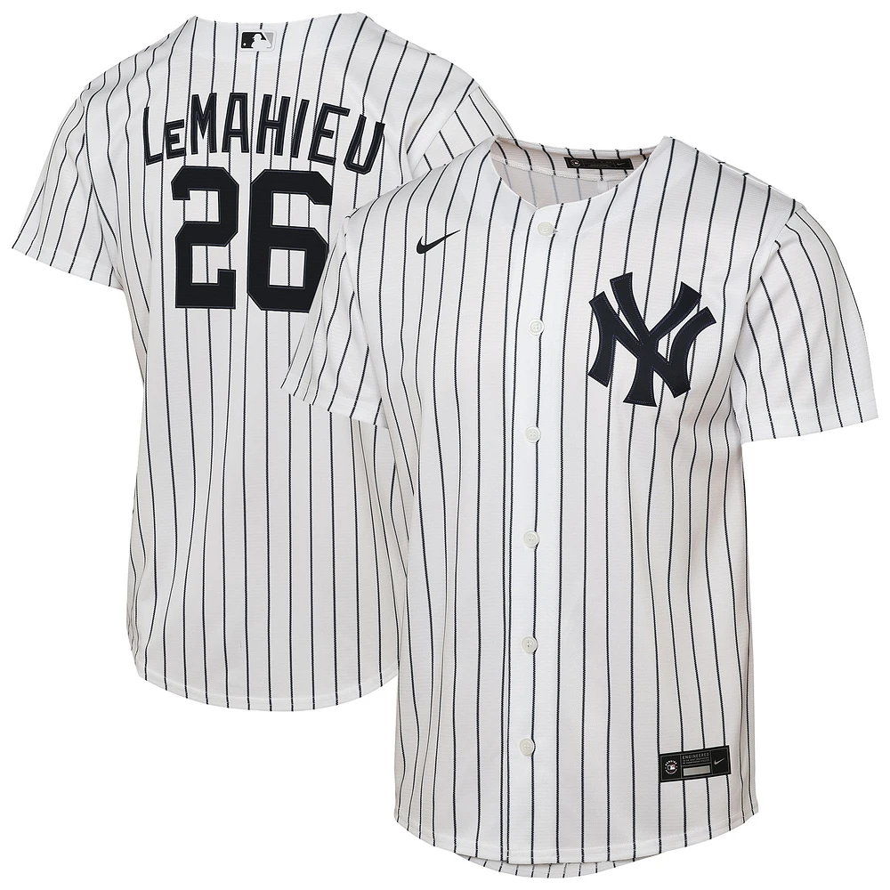 Maillot de joueur Nike DJ LeMahieu blanc New York Yankees Home Replica 2.0 pour jeune