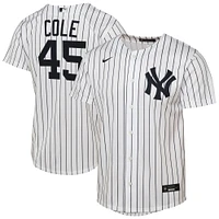 Maillot de joueur Nike Gerrit Cole blanc New York Yankees Home Replica 2.0 pour jeunes