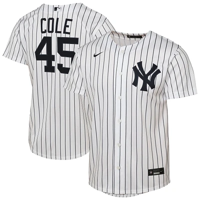 Maillot de joueur Nike Gerrit Cole blanc New York Yankees Home Replica 2.0 pour jeunes