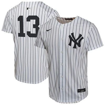 Maillot de jeu à domicile Nike Jazz Chisholm Jr. pour jeunes, blanc, des Yankees New York