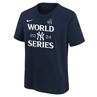 T-shirt Nike bleu marine pour jeunes de la collection authentique New York Yankees 2024 World Series