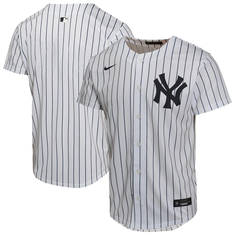 Maillot de match à domicile Nike blanc pour jeunes des Yankees New York