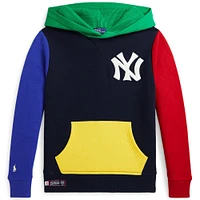 Sweat à capuche en polaire bleu marine Polo Ralph Lauren pour jeunes Yankees