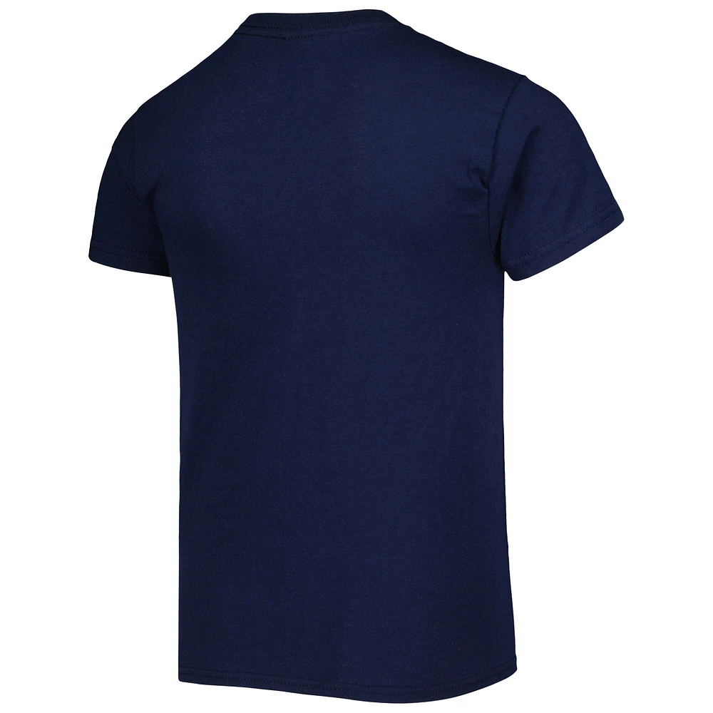 T-shirt de la collection Cooperstown des New York Yankees, doux comme un raisin, bleu marine pour jeunes