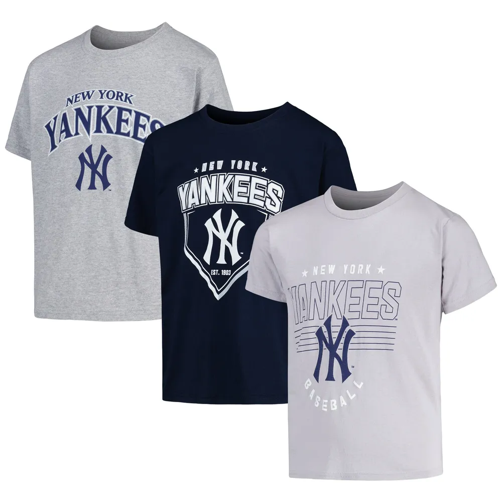 Men's Fanatics Branded Navy/Heathered Gray Chicago Bears Colorblock T-Shirt