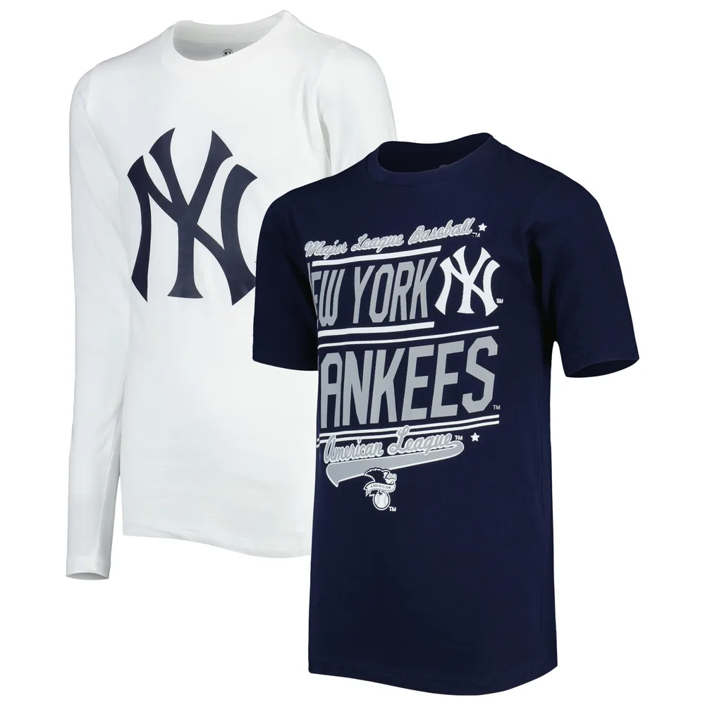 Lids New York Yankees Stitches Youth Combo T-Shirt Set - Navy