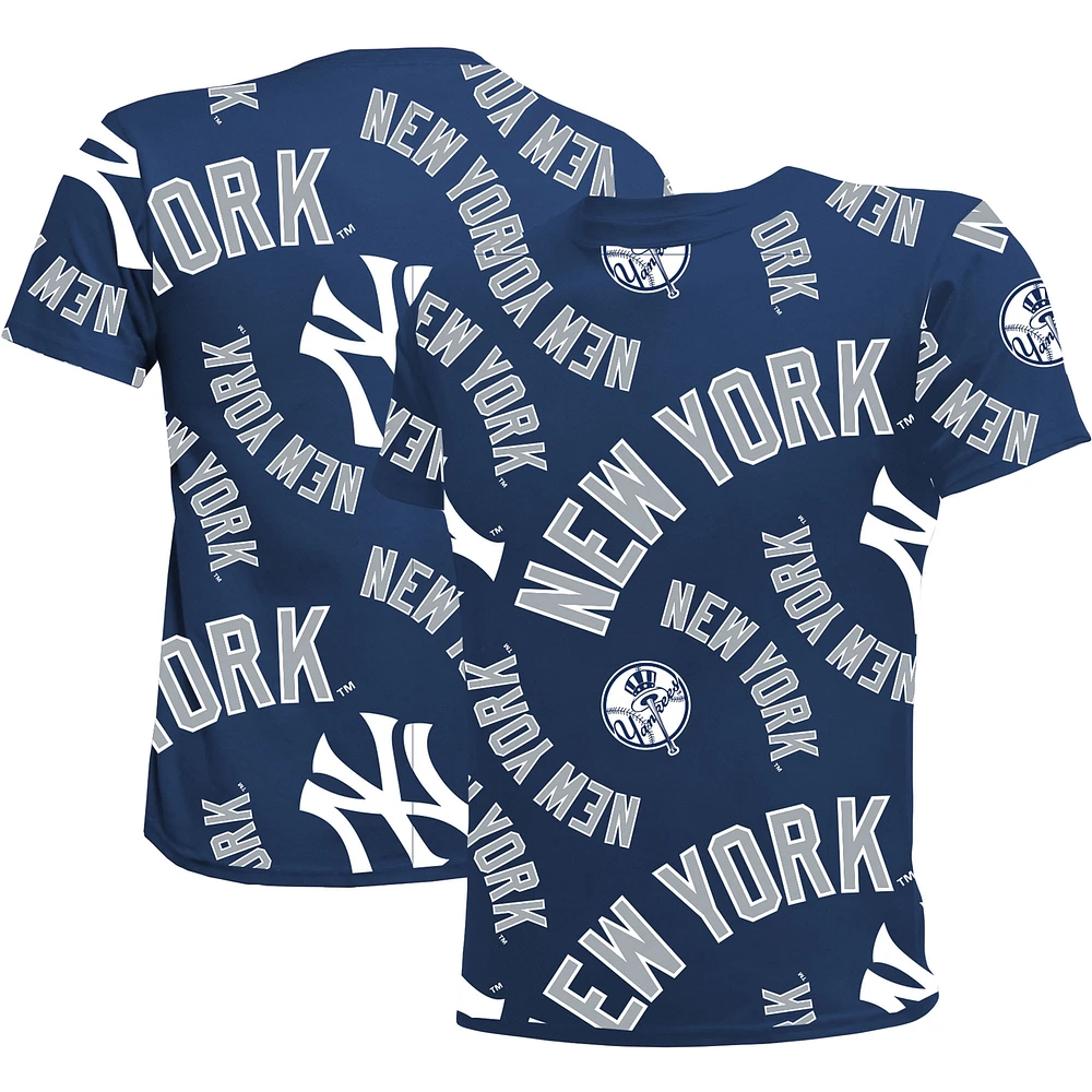 T-shirt de l'équipe des Yankees New York bleu marine Stitches pour jeune