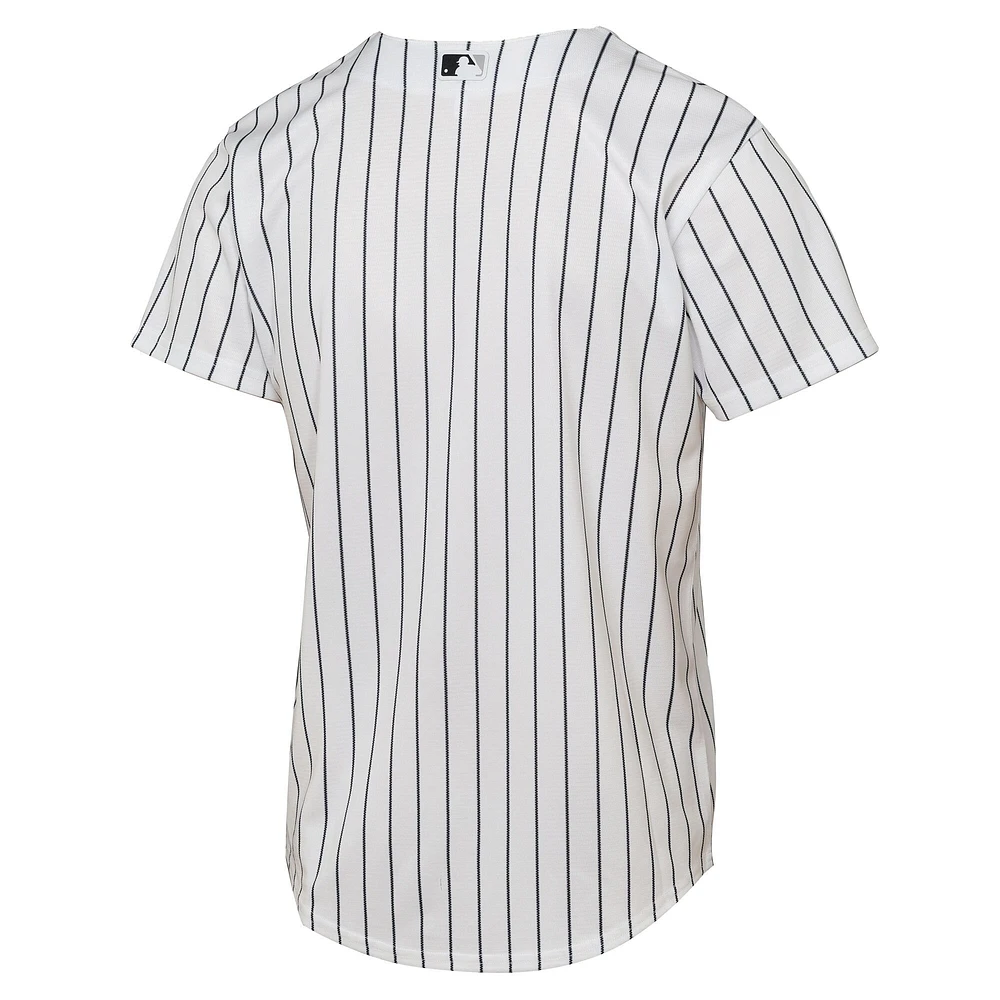 Youth  White New York Yankees Home Replica Jersey