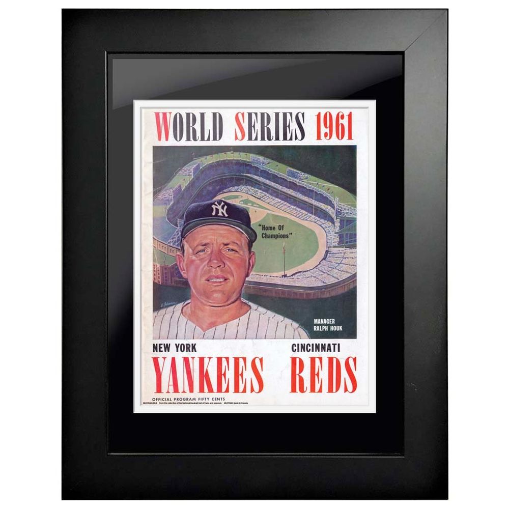 New York Yankees vs. Cincinnati Reds 1961 World Series - 12'' x 16'' Framed Program Cover