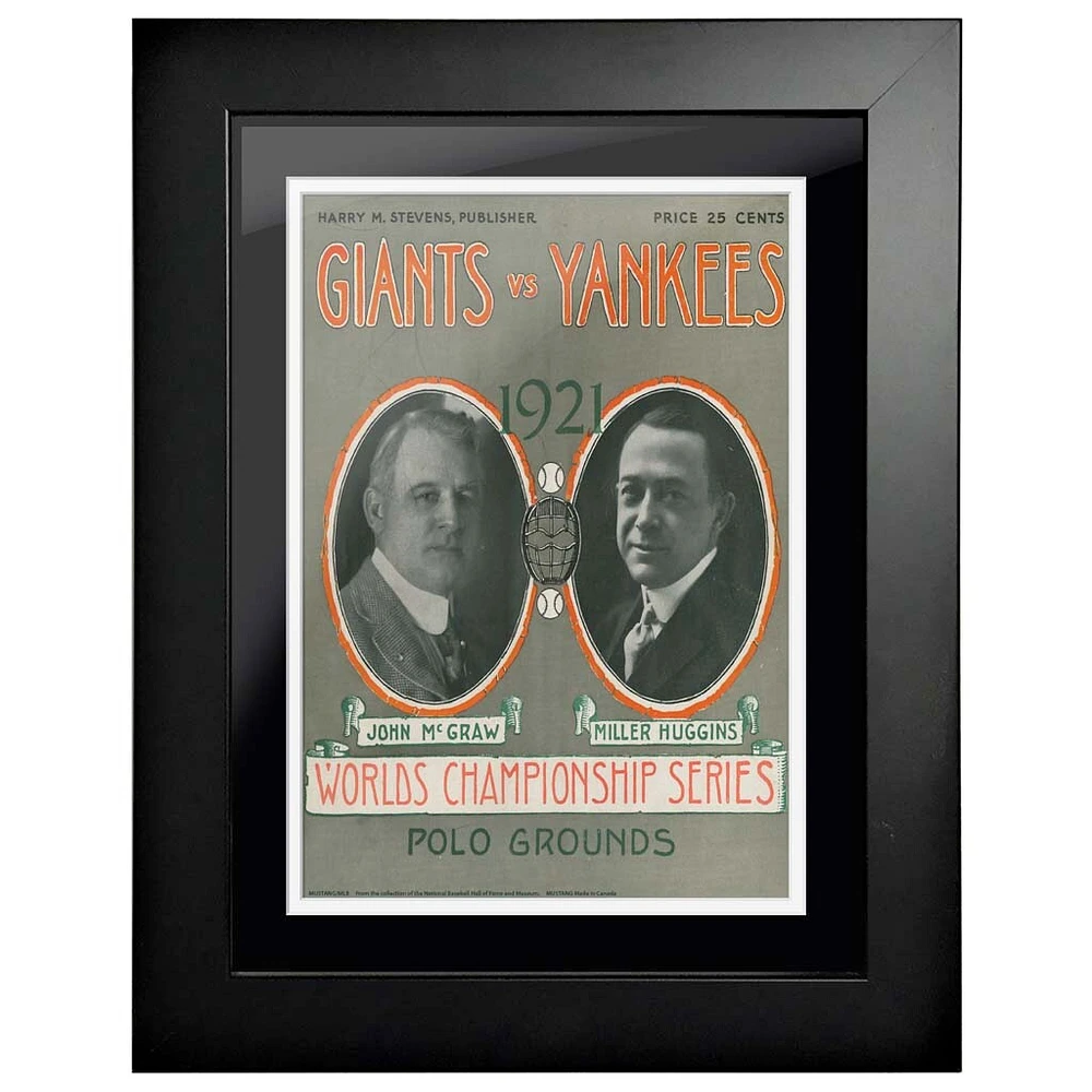 New York Yankees vs. New York Giants 1921 World Series - 12'' x 16'' Framed Program Cover