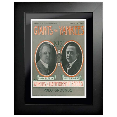 New York Yankees vs. New York Giants 1921 World Series - 12'' x 16'' Framed Program Cover