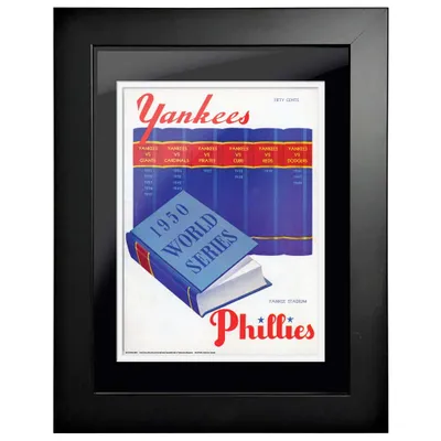 New York Yankees vs Philadelphia Phillies 1950 World Series - Couverture de programme encadrée 12'' x 16''