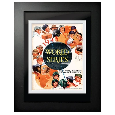 New York Yankees vs St. Louis Cardinals 1943 World Series - Couverture de programme encadrée 12'' x 16''