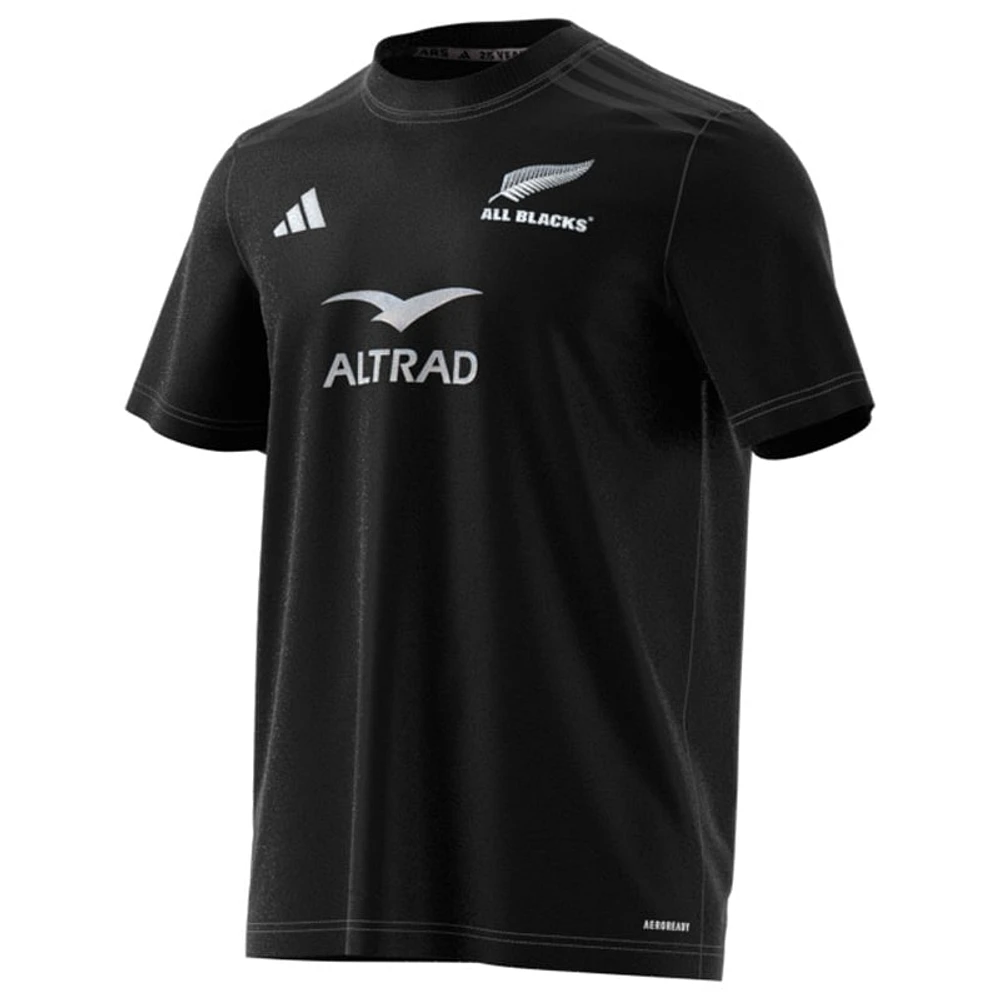 T-shirt adidas noir New Zealand Rugby 2024/25 AEROREADY pour homme