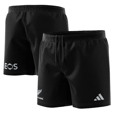 Short d'entraînement domicile New Zealand Rugby 2024/25 adidas noir pour homme