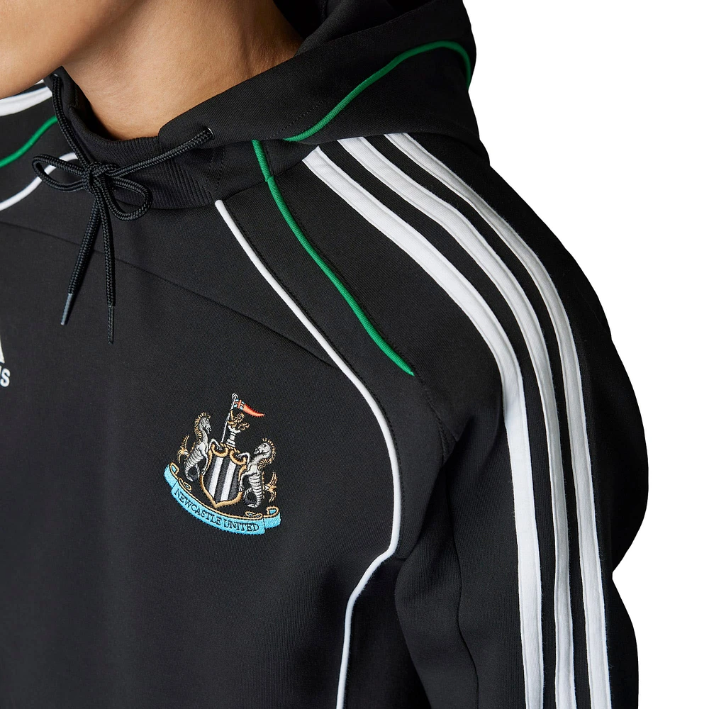 Men's adidas  Black Newcastle United Urban Purist Raglan Pullover Hoodie