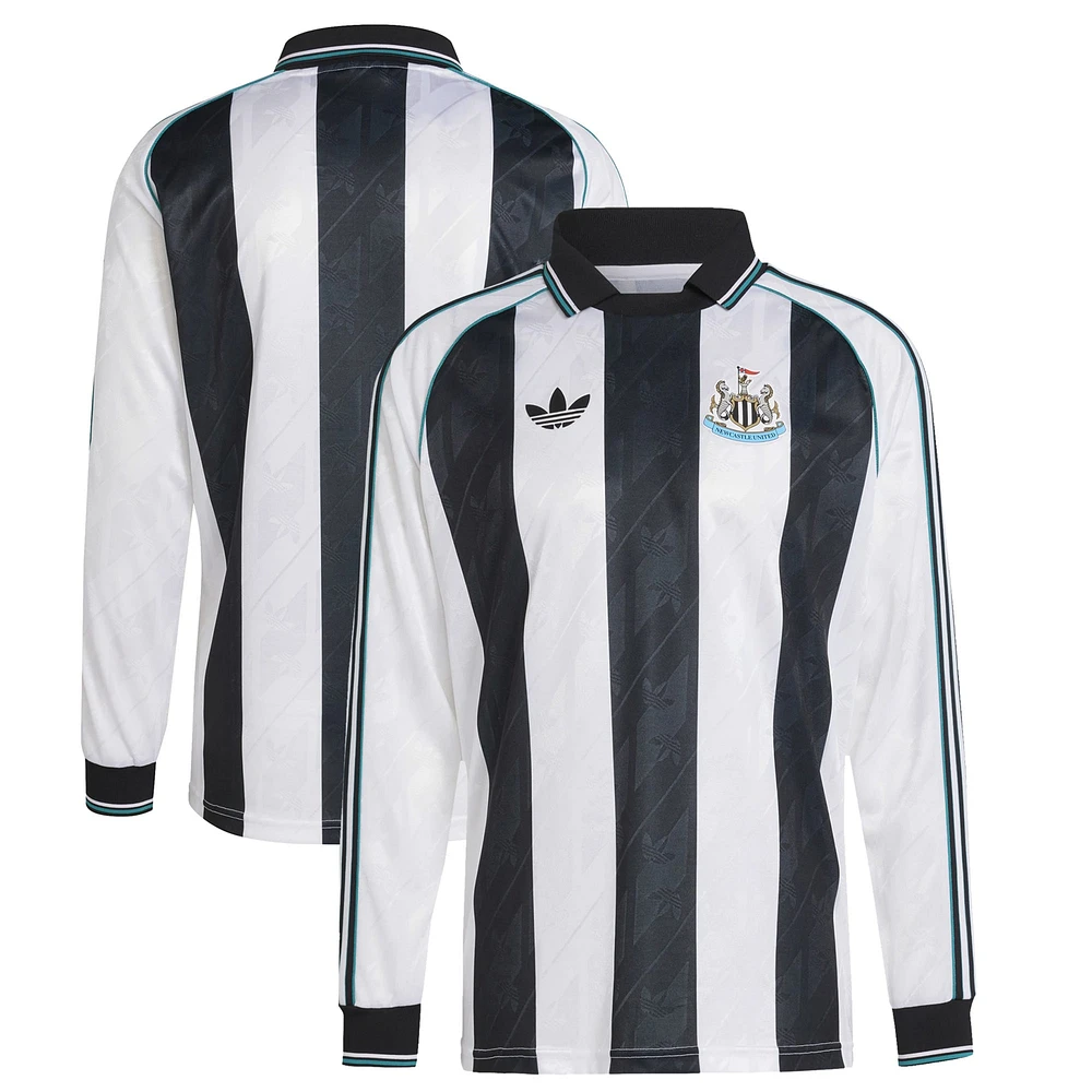 Men's adidas Originals White Newcastle United Lifestyler Long Sleeve Jersey