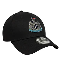 Men's New Era  Black Newcastle United Core 9FORTY Adjustable Hat