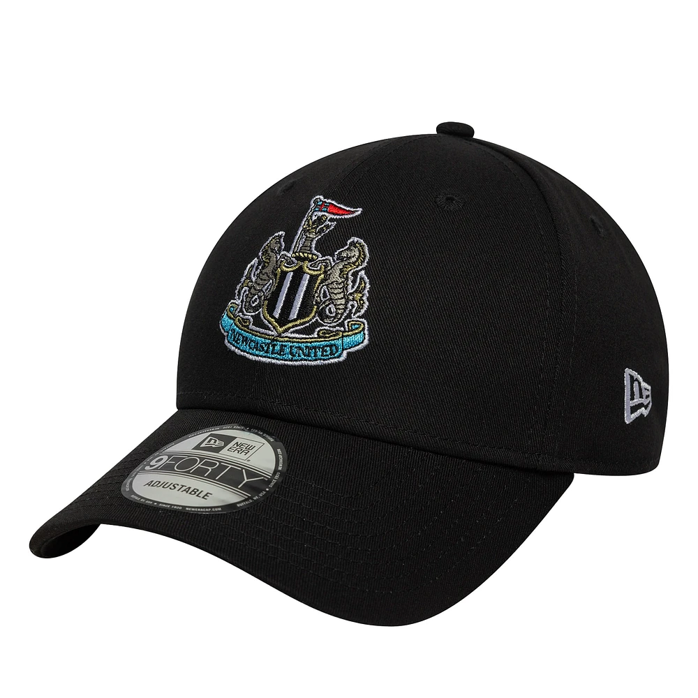 Men's New Era Black Newcastle United Core 9FORTY Adjustable Hat