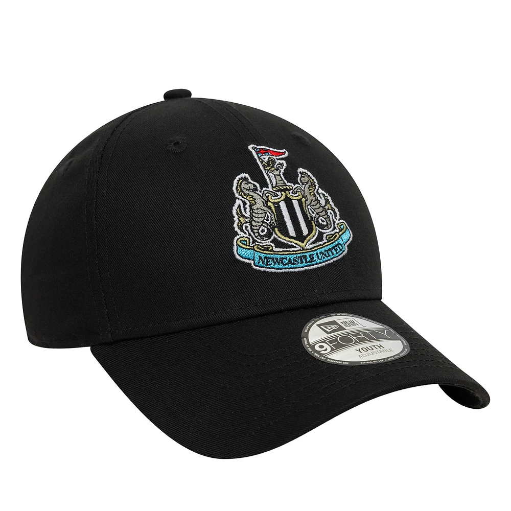 Men's New Era  Black Newcastle United Core 9TWENTY Adjustable Hat