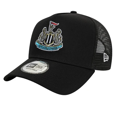 Men's New Era Black Newcastle United Core Trucker Adjustable Hat