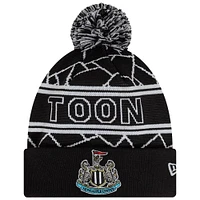 Men's New Era Black Newcastle United Sport Cuffed Knit Hat with Pom