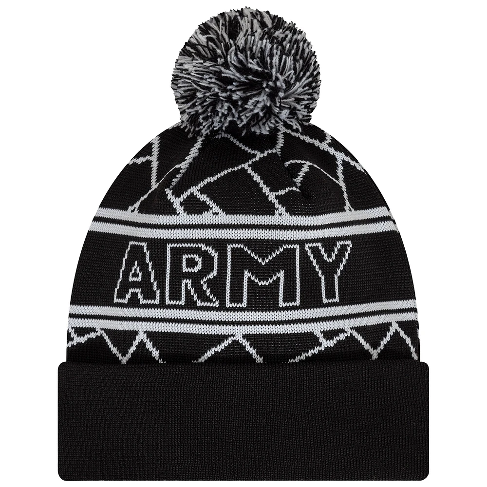 Men's New Era Black Newcastle United Sport Cuffed Knit Hat with Pom