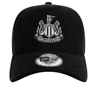 Men's New Era Black Newcastle United Terry Cloth Trucker Adjustable Hat