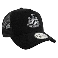 Men's New Era Black Newcastle United Terry Cloth Trucker Adjustable Hat