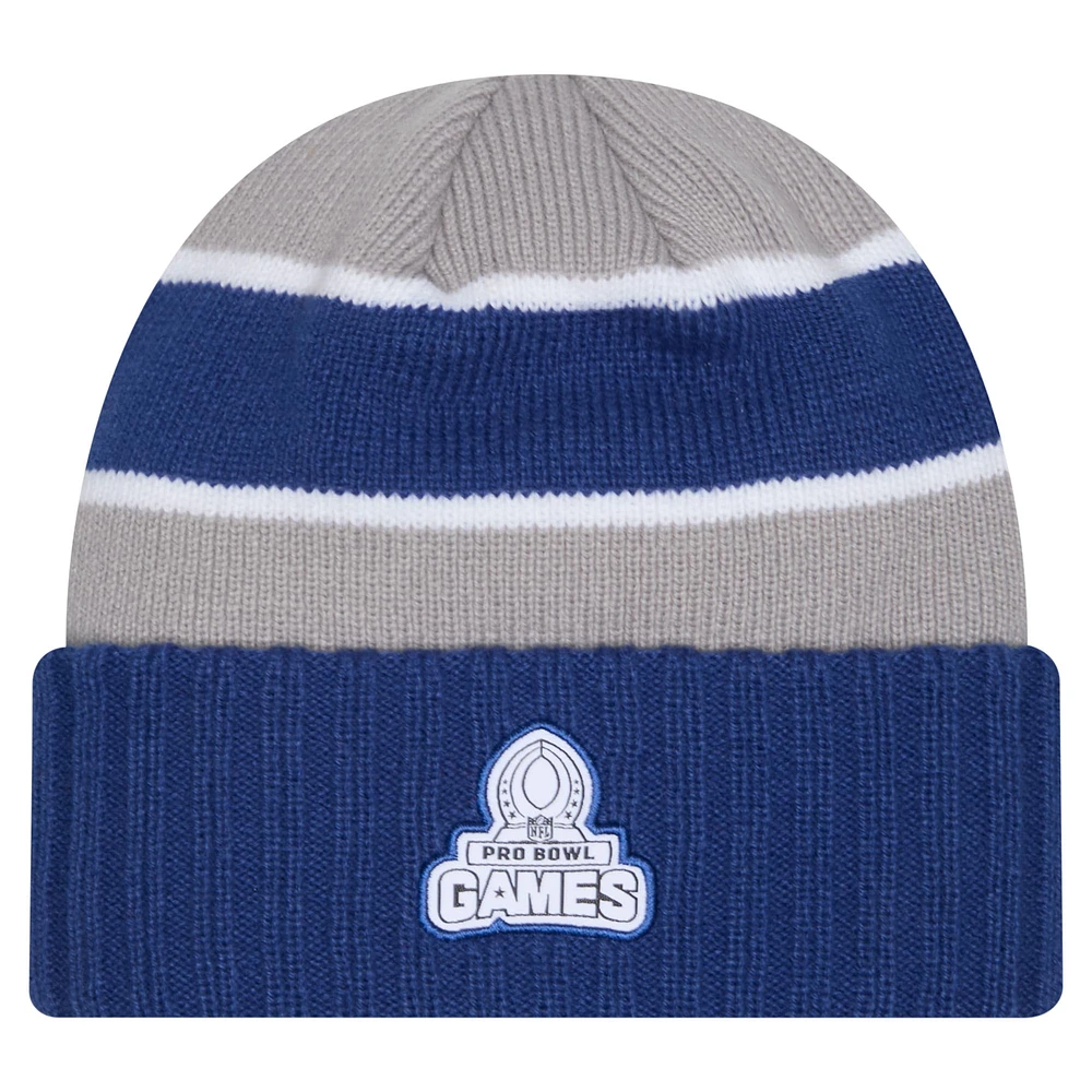 Men's New Era Blue NFC 2025 NFL Pro Bowl Cuffed Knit Hat