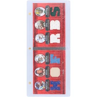 Eric Dickerson, Jim Brown, Barry Sanders, Tony Dorsett, Marcus Allen and Paul Hornung 2007 Topps Triple Threads 6 Game Used Relic Booklet #TTDCR-2 #25/36 Card