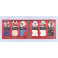 Eric Dickerson, Jim Brown, Barry Sanders, Tony Dorsett, Marcus Allen and Paul Hornung 2007 Topps Triple Threads 6 Game Used Relic Booklet #TTDCR-2 #25/36 Card