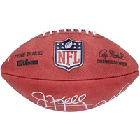 Ballon de football en couleur autographié par Joe Montana, San Francisco 49ers et Jim Kelly, Buffalo Bills