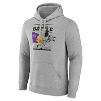 Men's Fanatics Heather Gray Minnesota Vikings vs. Green Bay Packers Border Battle Pullover Hoodie