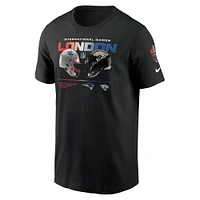 T-shirt Nike noir pour homme New England Patriots vs. Jacksonville Jaguars International Games Londres 2024