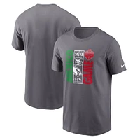 T-shirt Nike Heather Grey San Francisco 49ers contre Arizona Cardinals Essential Mexico Game pour homme