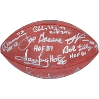 NFL Trench Goats Autographed Wilson Duke Football with 10 Signatures & Hall of Fame Induction Year Inscriptions - Limited Edition of 12