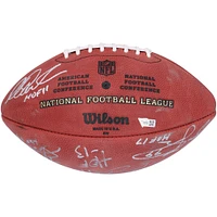 NFL Trench Goats Autographed Wilson Duke Football with 10 Signatures & Hall of Fame Induction Year Inscriptions - Limited Edition of 12