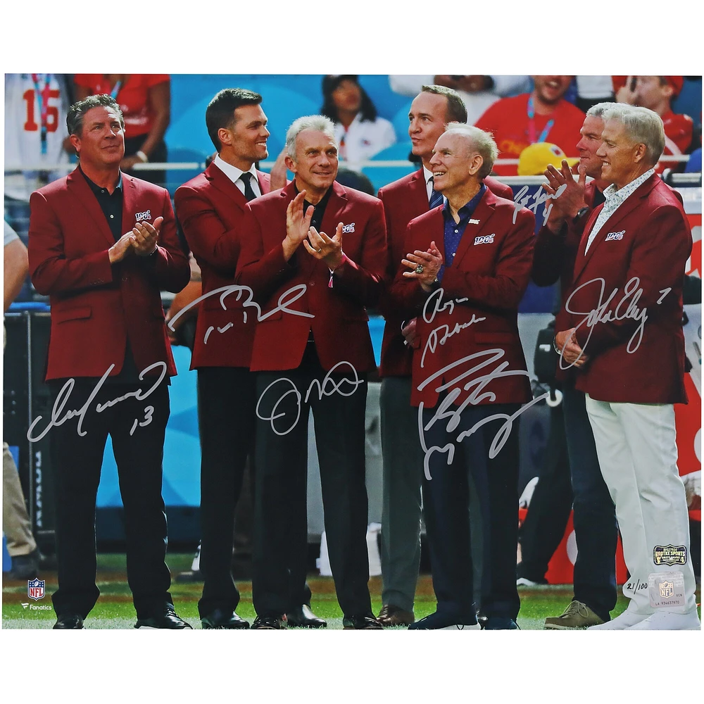 NFL Top 100 Quarterbacks Autographed 16" x 20" Red Jacket Ceremony Photograph - Limited Edition of 100