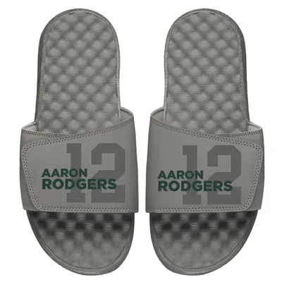 Aaron Rodgers NFLPA ISlide Number Fan Slide Sandals - Gray
