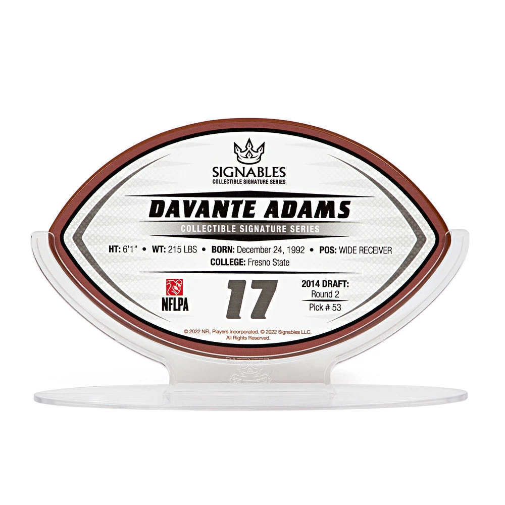 Signables Davante Adams Las Vegas Raiders Signature Series Collectible