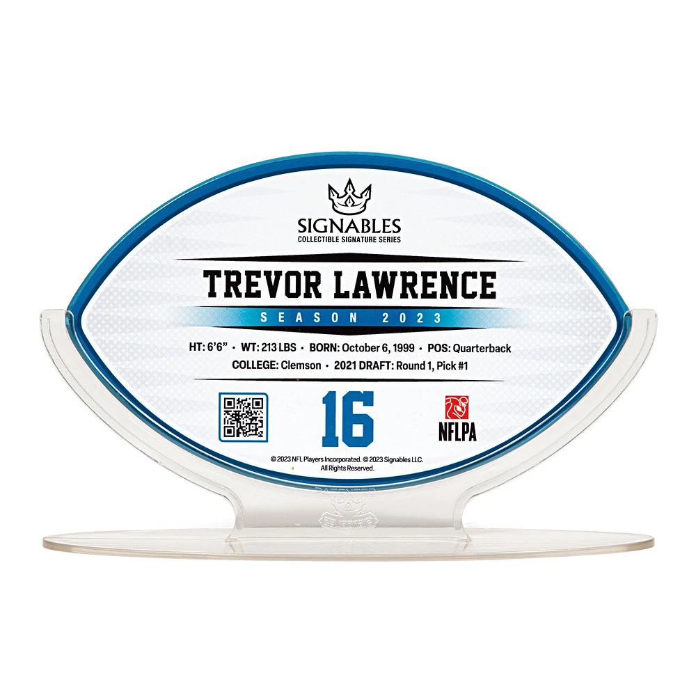 Signables Trevor Lawrence Jacksonville Jaguars Signature Series Collectible