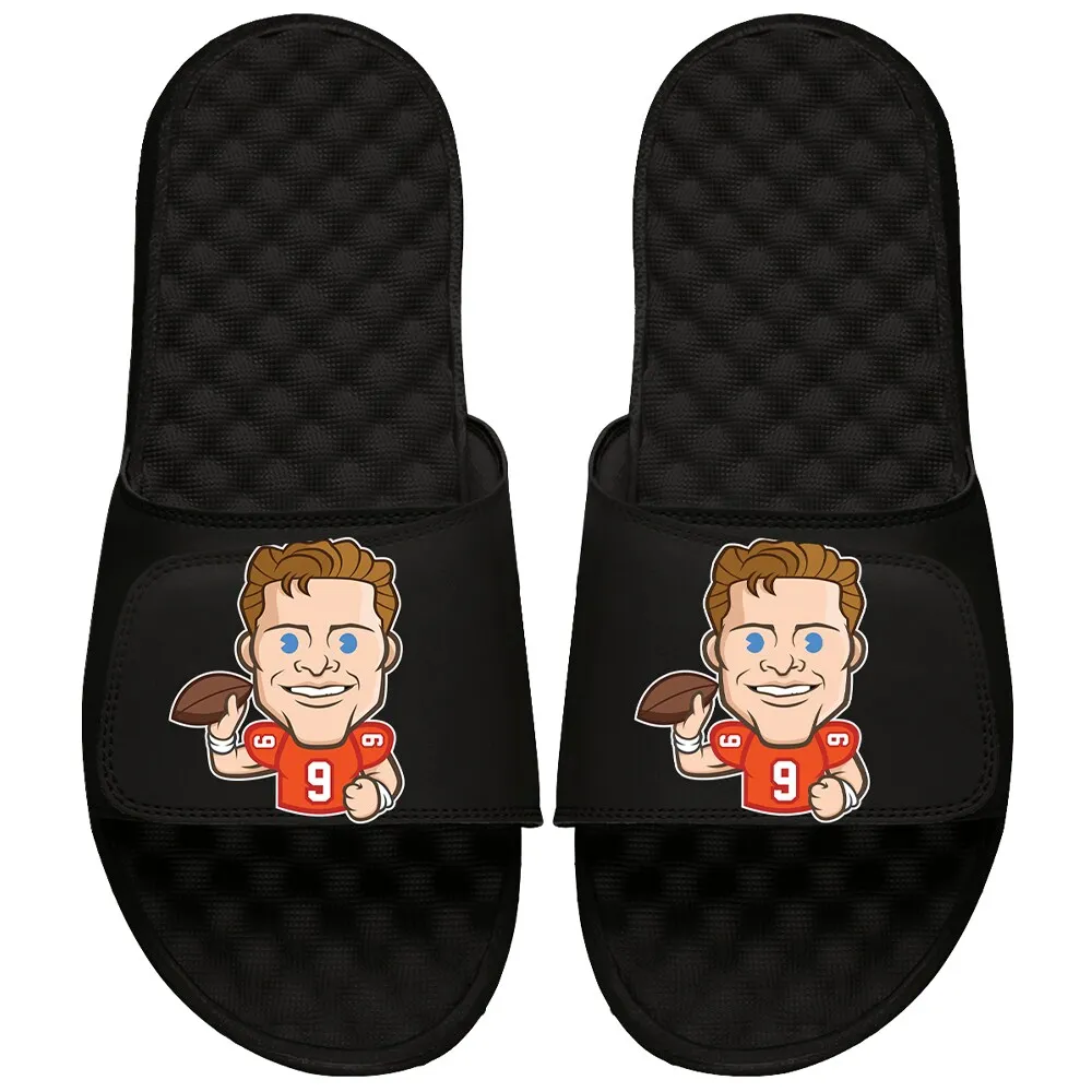 Lids Joe Burrow NFLPA ISlide Youth Emoji Slide Sandals - Black